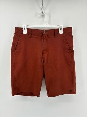 Element Men's Rust Casual Shorts Flat Front Skater